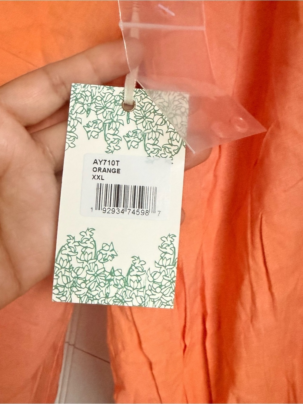 Tuckernuck HYACINTH HOUSE Size XXL Orange Peach Embroidered Wisteria Blouse NEW! - Picture 7 of 9